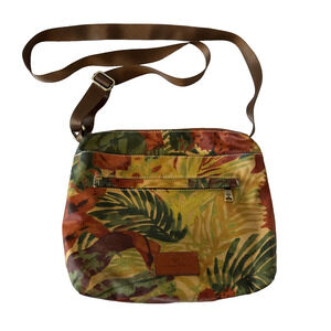 Patricia Nash Carmini Coated Canvas Floral Crossbody Handbag Boho Travel